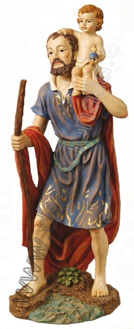 Szent Kristf szobor - 40 cm
